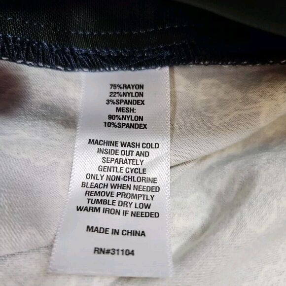 New Directions Womens  PANTS  Size 10  Navy Blue white Stretch Tummy Panel - Picture 8 of 10